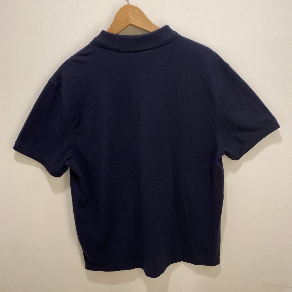 Banana Republic Mens Navy Blue Organic Cotton Pique Polo Shirt Large NEW - Picture 8 of 9